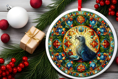 Round Christmass Ornament PNG Product Image 2