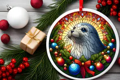 Round Christmass Ornament PNG Product Image 2