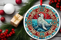 Round Christmas Ornament Sublimation|Clipart Product Image 2