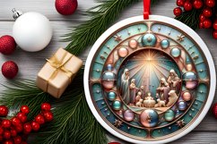 Round Christmas Ornament Sublimation|Clipart Product Image 2
