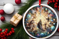 Round Christmas Ornament Sublimation|Clipart Product Image 2