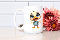 Expressive Duck with Big Eyes|Clipart Product Image 2