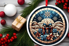 Round Christmass Ornament PNG Product Image 2