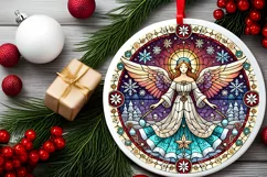 Round Christmas Ornament Sublimation|Clipart Product Image 1