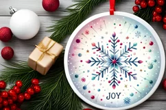 Round Christmas Ornament Sublimation|Clipart Product Image 2