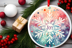 Round Christmass Ornament PNG Product Image 2