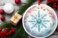 Round Christmas Ornament Sublimation|Clipart Product Image 2