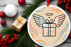 Round Christmas Ornament Sublimation|Clipart Product Image 1