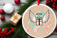 Round Christmas Ornament Sublimation|Clipart Product Image 1