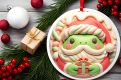 Round Christmass Ornament PNG Product Image 2