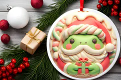 Round Christmass Ornament PNG Product Image 2