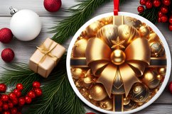 Round Christmas Ornament Sublimation|Clipart Product Image 2
