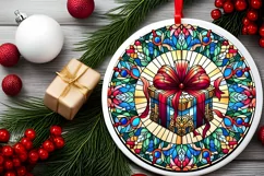 Round Christmas Ornament Sublimation|Clipart Product Image 2