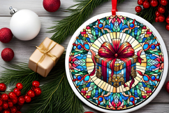 Round Christmass Ornament PNG Product Image 2