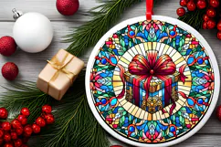 Round Christmass Ornament PNG Product Image 2