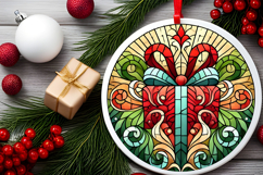 Round Christmass Ornament PNG Product Image 2