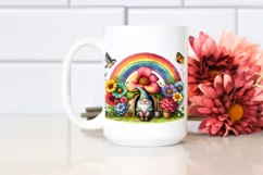 Gnome House Rainbow Butterfly | Sublimation Clipart Product Image 2