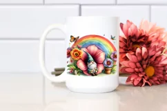 Gnome House Rainbow Butterfly | Sublimation Clipart Product Image 2