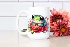 Colorful Baby Frog Cuddling | Sublimation Clipart Product Image 2