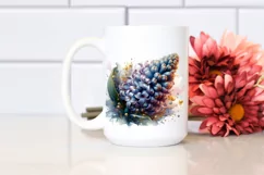 Hyacinth Watercolor Abstract Clipart Product Image 2
