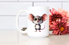 Watercolor Funny Mouse | Funny Smile Clipart Product Image 2