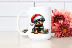 Rottweiler with Santa Hat, Transparent PNG Product Image 2