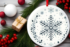 Round Christmass Ornament PNG Product Image 2