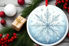 Round Christmas Ornament Sublimation|Clipart Product Image 2