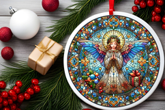 Round Christmass Ornament PNG Product Image 2