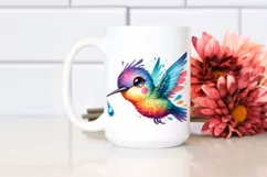 Funny Hummingbird in the Wind | Clipart Product Image 2