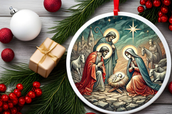 Round Christmass Ornament PNG Product Image 2