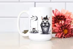 Cute Baby Zebra in Coffin, High-Quality PNG Product Image 2