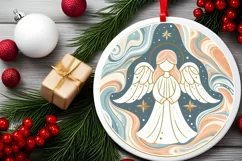 Round Christmas Ornament Sublimation|Clipart Product Image 2