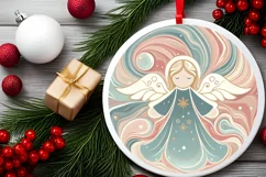 Round Christmas Ornament Sublimation|Clipart Product Image 2