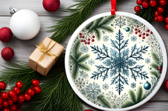 Round Christmass Ornament PNG Product Image 2