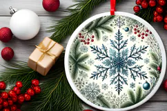 Round Christmass Ornament PNG Product Image 2