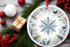 Round Christmass Ornament PNG Product Image 2