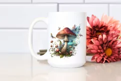 Magical Mushroom Watercolor Splash PNG Product Image 2