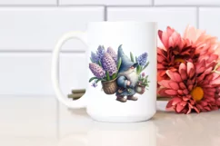 Detailed Watercolor Gnome with Hyacinth Bouquet Product Image 2