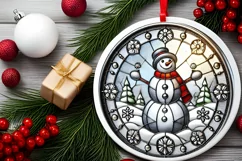 Round Christmas Ornament Sublimation|Clipart Product Image 2