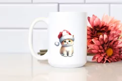 Vibrant Cat with Santa Hat, High-Res PNG Product Image 2