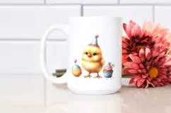 Baby Chicken with Party Hat PNG Product Image 2