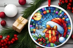 Round Christmas Ornament Sublimation|Clipart Product Image 2