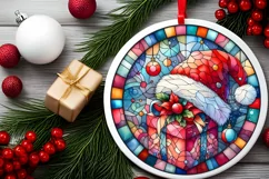 Round Christmas Ornament Sublimation|Clipart Product Image 2