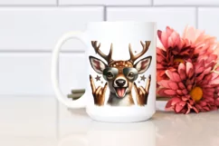 Funny Deer Portrait Rock Sign Product Image 2