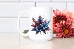 Glossy Lobelia Watercolor Clipart Product Image 2