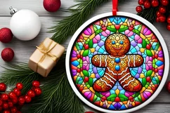 Round Christmas Ornament Sublimation|Clipart Product Image 2
