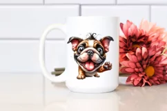 Enthusiastic Bulldog Sticker | Sublimation | Clipart Product Image 2