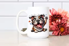 Crazy Bulldog Sticker | Sublimation | Clipart Product Image 2