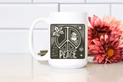 Peace Christmas Vibrant Retro PNG Product Image 2